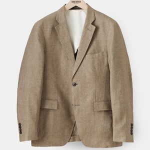 Todd Snyder Italian Linen Sutton Jacket in Safari Tan